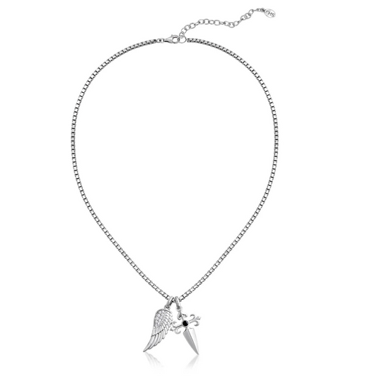 Dagger and Wing Necklace - 18"