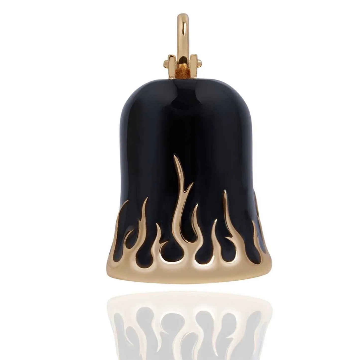 Black & Gold Flames Ride Bell