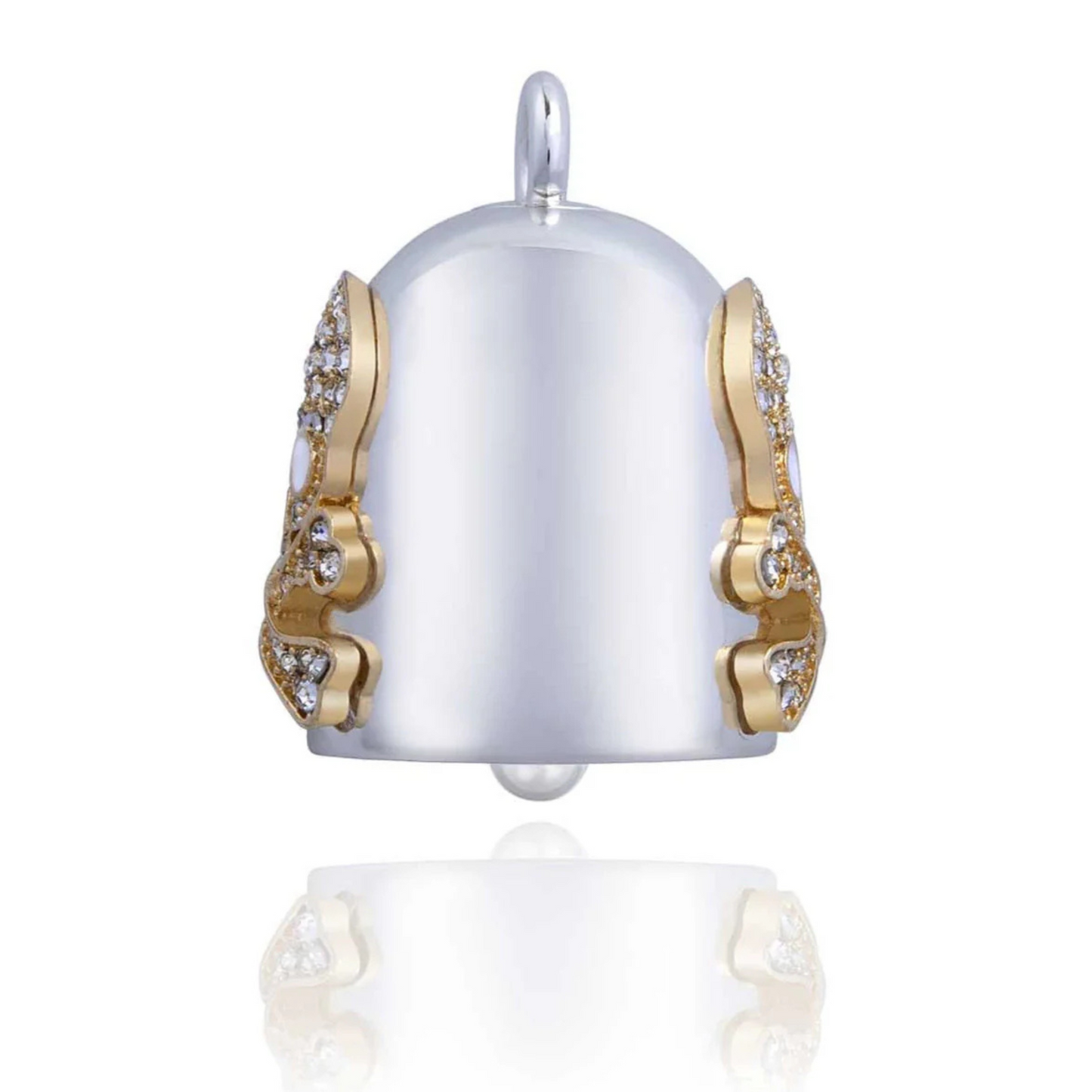 Bling Skull & Crossbones Ride Bell - Silver & Gold