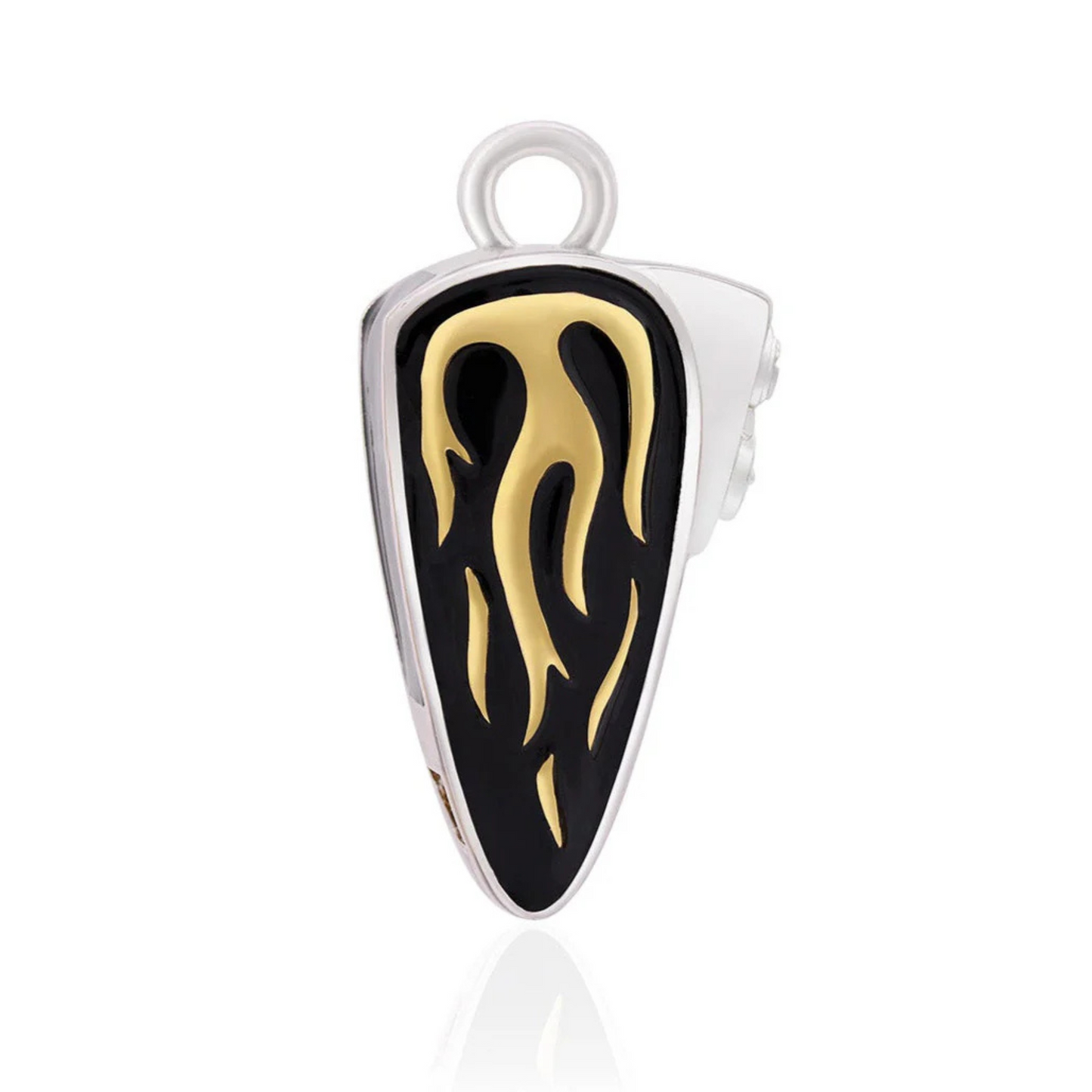 Black & Gold Flame Tank Ride Bell