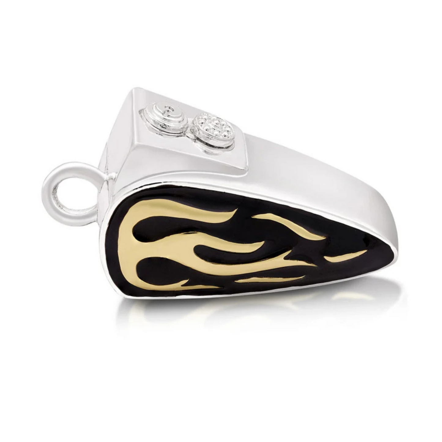 Black & Gold Flame Tank Ride Bell