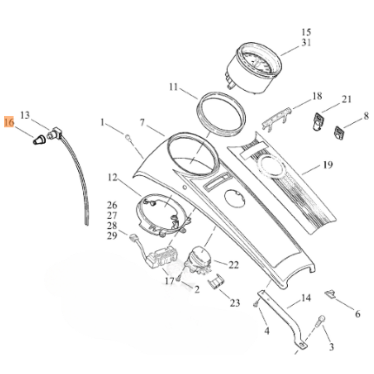 Harley-Davidson® Trip Reset Switch Boot