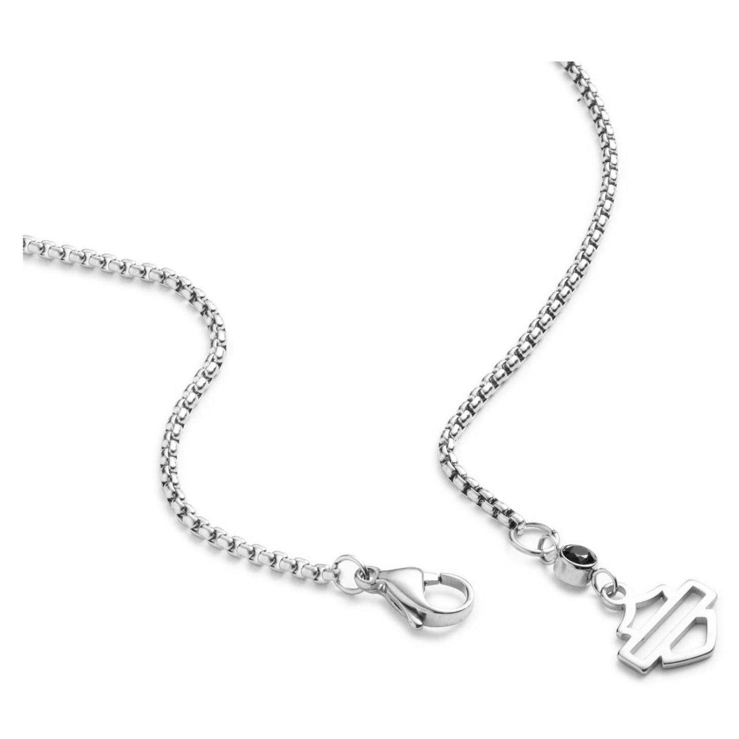 Harley-Davidson® Men's 26 in. Willie G Skull Flames Dog Tag Necklace - Steel