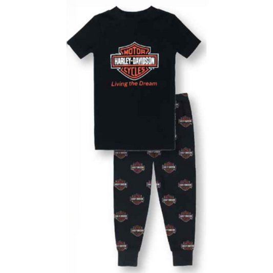 Harley-Davidson® Boys' Cotton Rib Tight Fit Pajama Gift Set