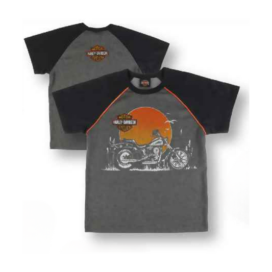 Harley-Davidson® Boys' Raglan Short Sleeve Softail Tee