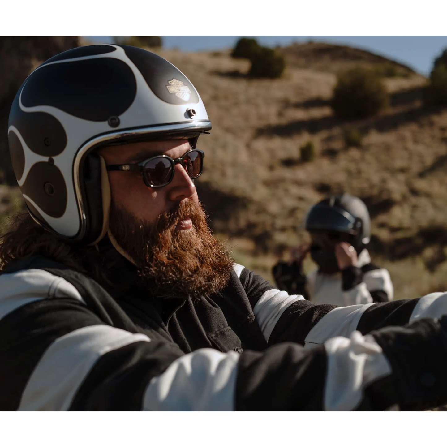 Harley-Davidson® X14 Sun Shield 3/4 Helmet - Flames - Matte Black