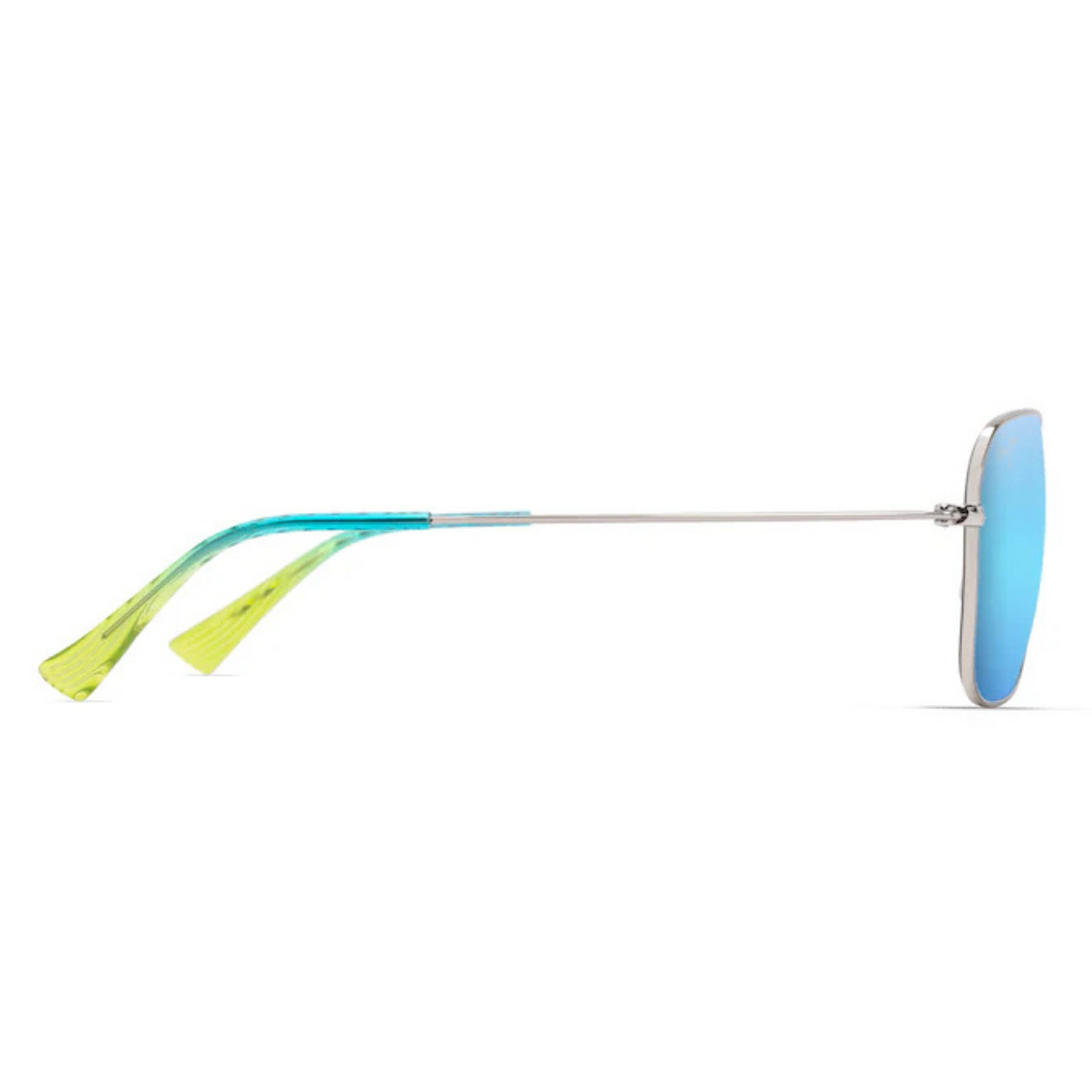 Maui Jim - Na'auao Polarised Sunglasses - Shiny Silver with Blue & Green