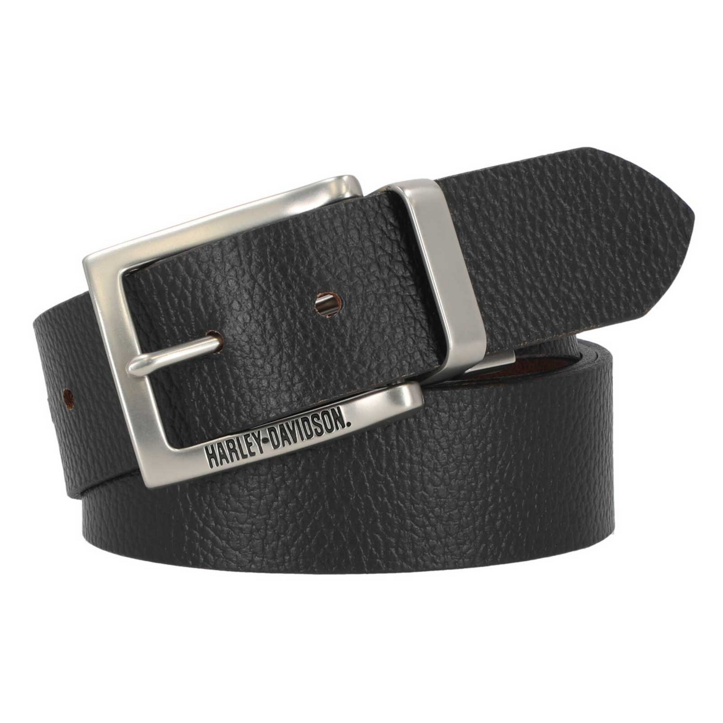 Harley-Davidson® Men's Mod Reversible Genuine Leather Belt - Matte Black/Brown