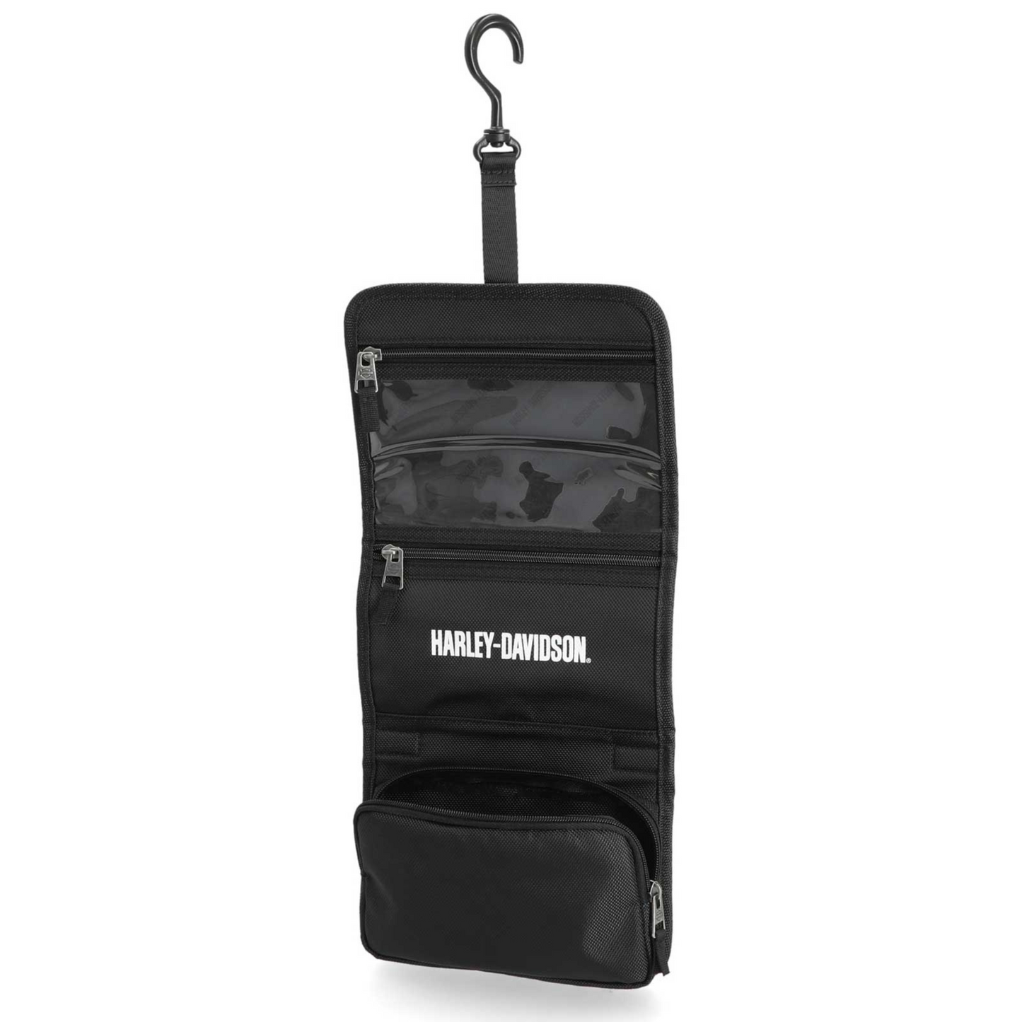 Harley-Davidson® Men's Embossed Bar & Shield Logo Hanging Toiletry Kit - Black
