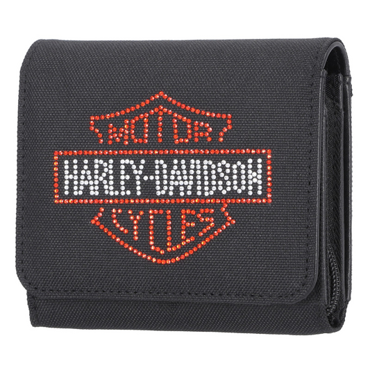 Harley-Davidson® Women's Rhinestone Embellished Bar & Shield Indexer Wallet