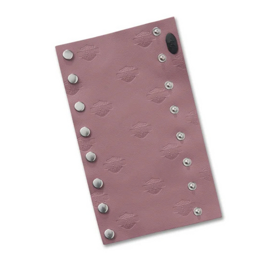 Harley-Davidson® Bar & Shield Leather Ponytail Wrap - Wistful Mauve