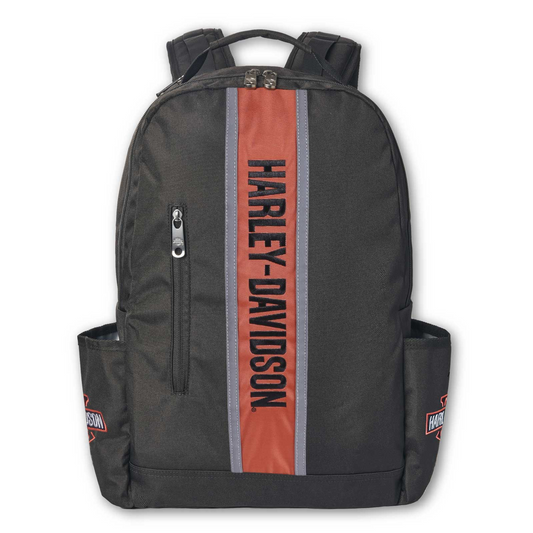 Harley-Davidson® Classic Iconic H-D Sport Stripe Backpack - Rugged Polyester Black