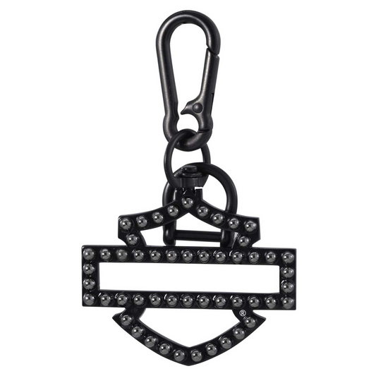 Harley-Davidson® Rivet Silhouette Bar & Shield Logo Key Chain - Black