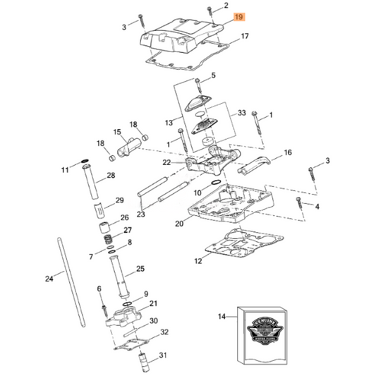 Harley-Davidson® Twin Cam Rocker Cover - Polished - 88", 96" & 103"