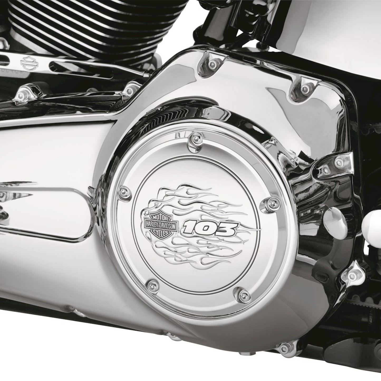 Harley-Davidson® The Flames Collection - Chrome Derby Cover 103ci