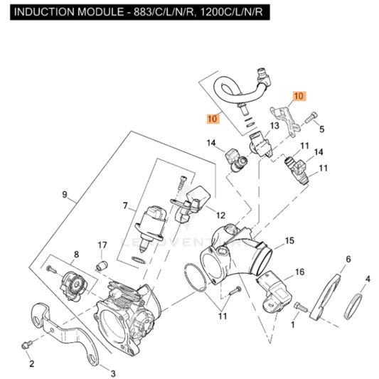 Harley-Davidson® Fuel Line Kit - Sportster XL883 & XL1200 '07-'09