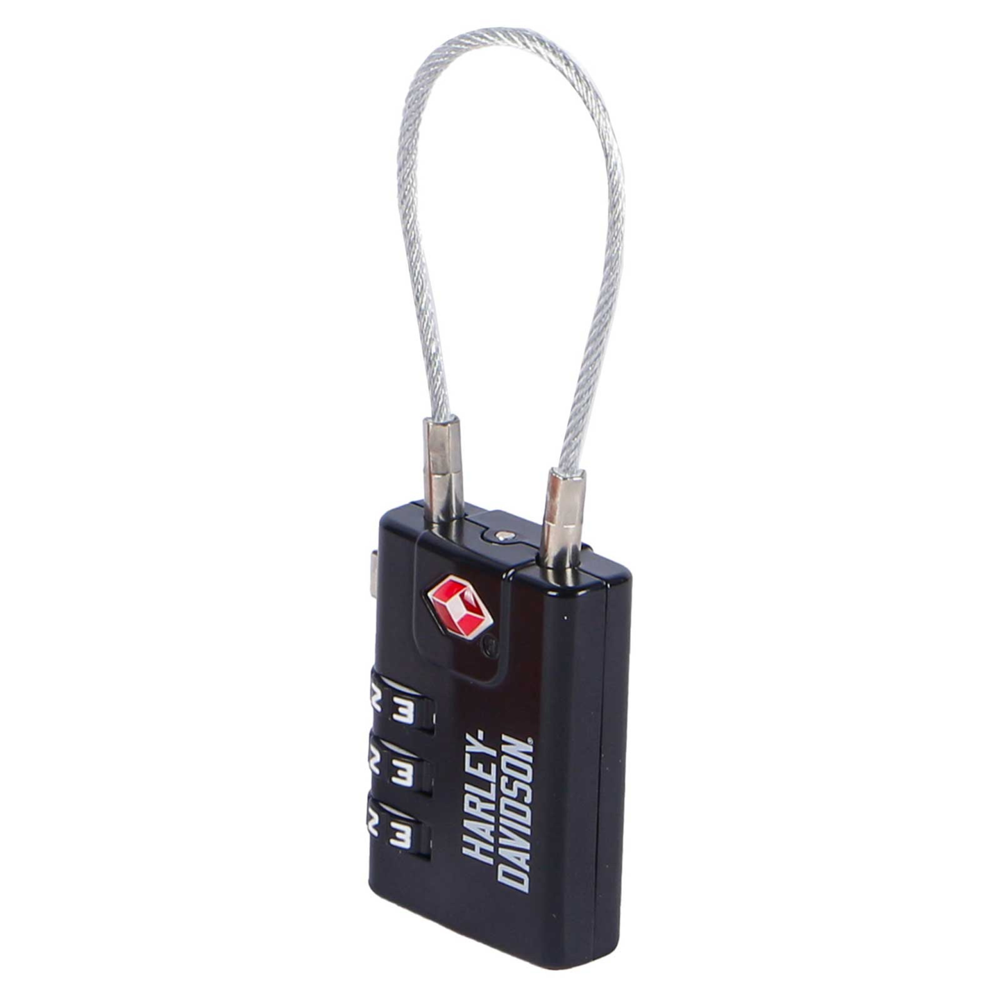 Harley-Davidson® TSA Approved Combination Luggage Lock - Rugged Zinc Alloy - Black