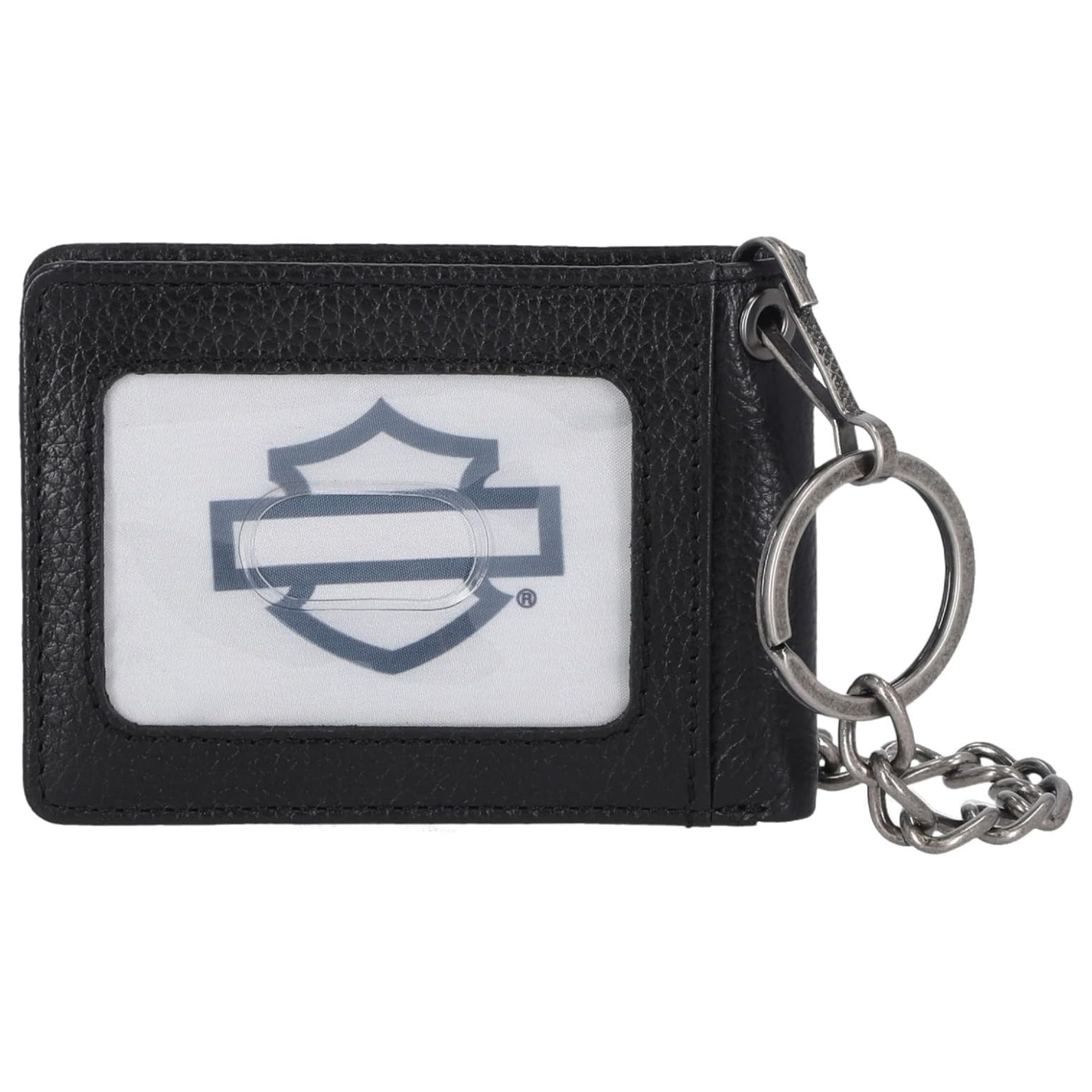 Harley-Davidson® Men's Bar & Shield Rubber Patch Bi-Fold Leather Wallet - Black