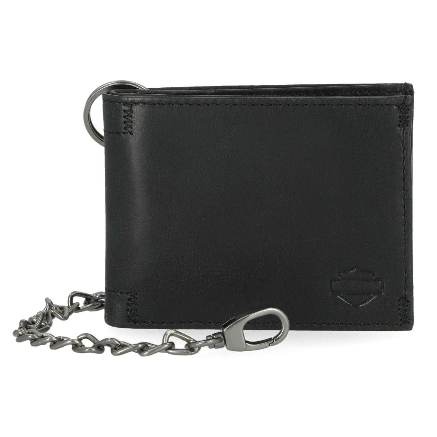 Harley-Davidson® Unisex Smooth Leather Bar & Shield Billfold Wallet - Black