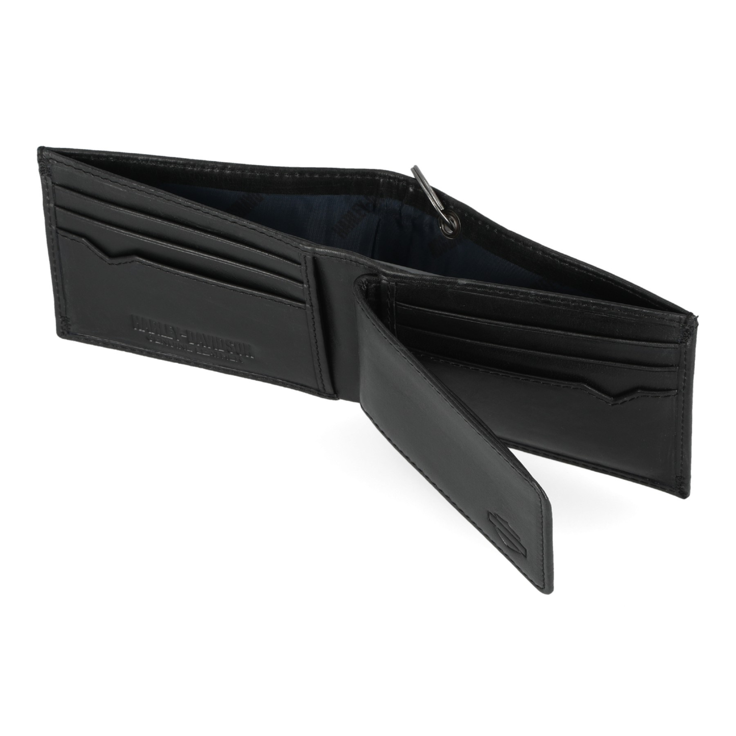 Harley-Davidson® Unisex Smooth Leather Bar & Shield Billfold Wallet - Black