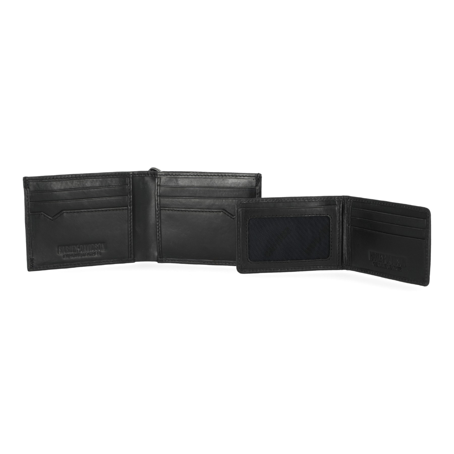 Harley-Davidson® Unisex Smooth Leather Bar & Shield Billfold Wallet - Black