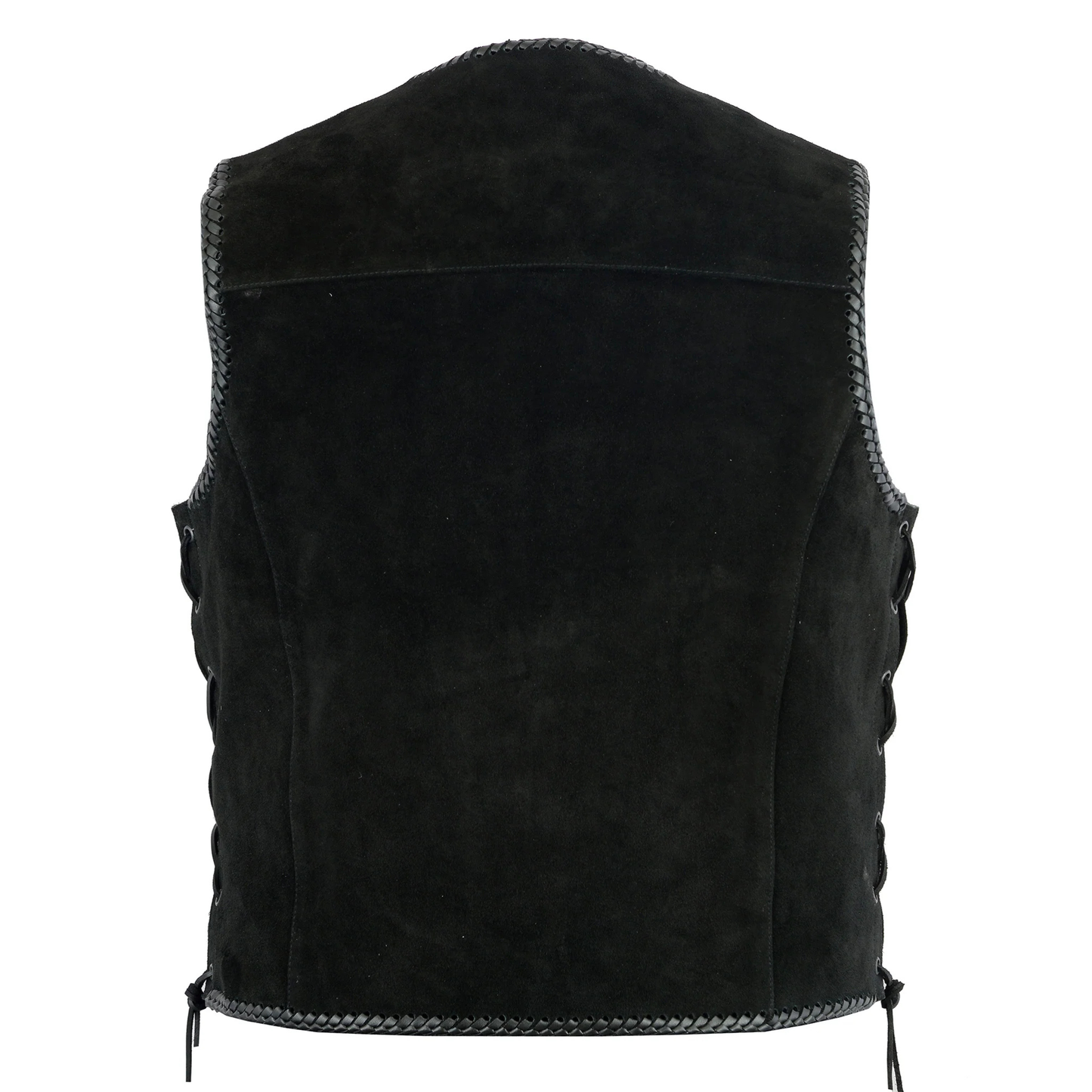 Johnny Reb - Men’s Lightning Ridge Suede Leather Vest - Black