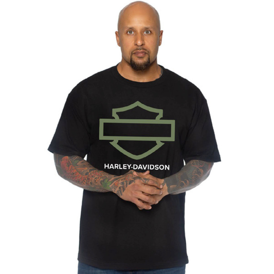 Gasoline Alley Harley-Davidson® Dealer Tee - Green Bar & Shield