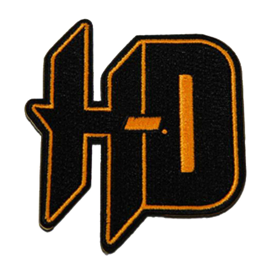 Harley-Davidson® 2.65 in Embroidered H-D Emblem Sew-On Patch - Black & Orange