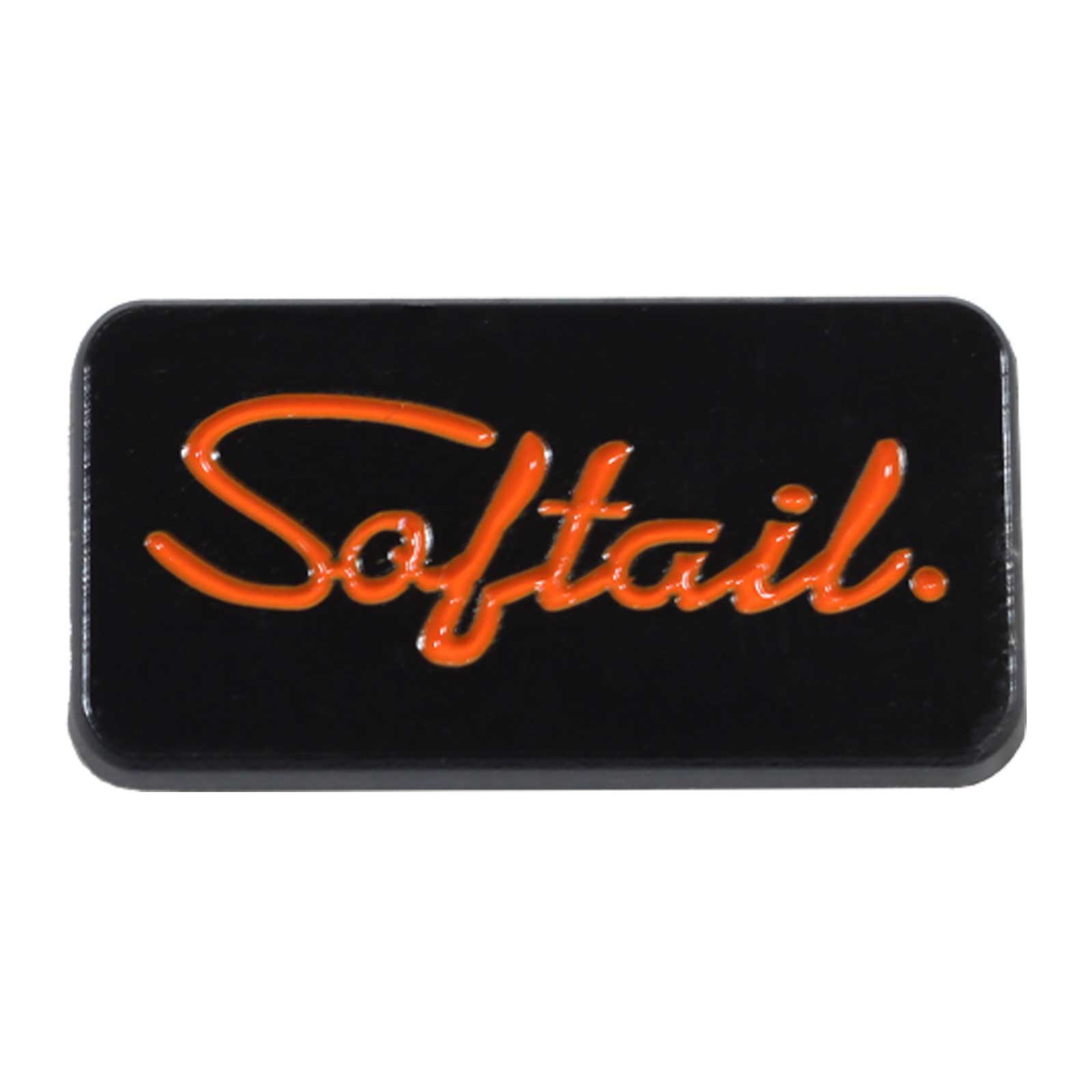 Harley-Davidson® 1 in. Softail Bike Model Metal Pin - Black & Orange Finish