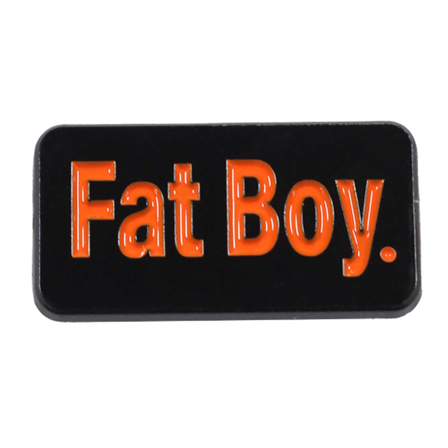Harley-Davidson® 1 in. Fat Boy Bike Model Metal Pin - Black & Orange Finish