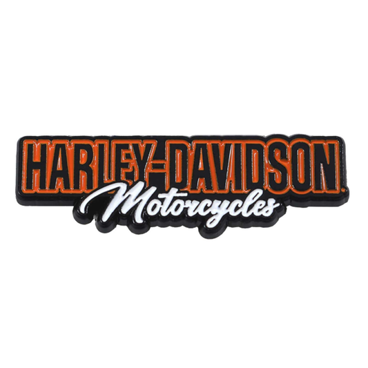 Harley-Davidson® 1.5 inch. H-D Motorcycles Metal Pin - Black & Orange Finish