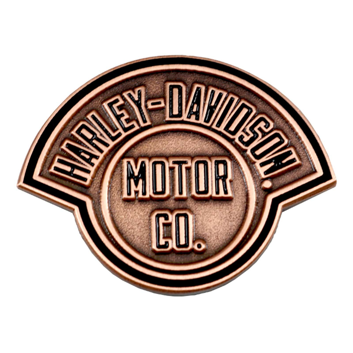 Harley-Davidson® 1.5 inch. Copper Harley Metal Pin - Copper & Black Finish