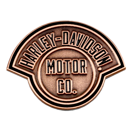 Harley-Davidson® 1.5 inch. Copper Harley Metal Pin - Copper & Black Finish