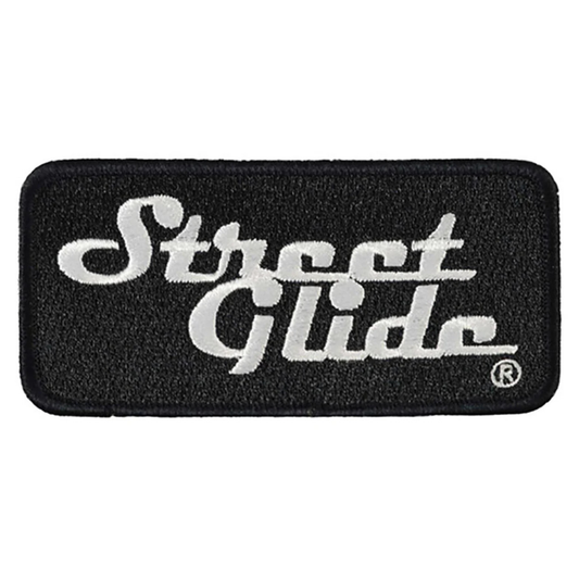 Harley-Davidson® 4 in. Embroidered Street Glide Sew-On Patch - Black & White