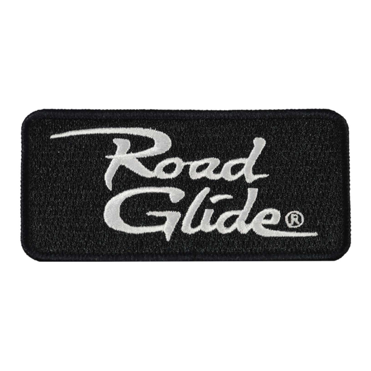Harley-Davidson® 4 in. Embroidered Road Glide Sew-On Patch - Black & White