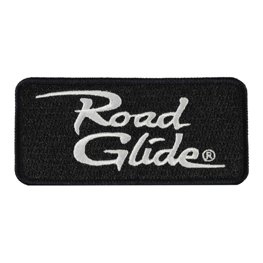Harley-Davidson® 4 in. Embroidered Road Glide Sew-On Patch - Black & White