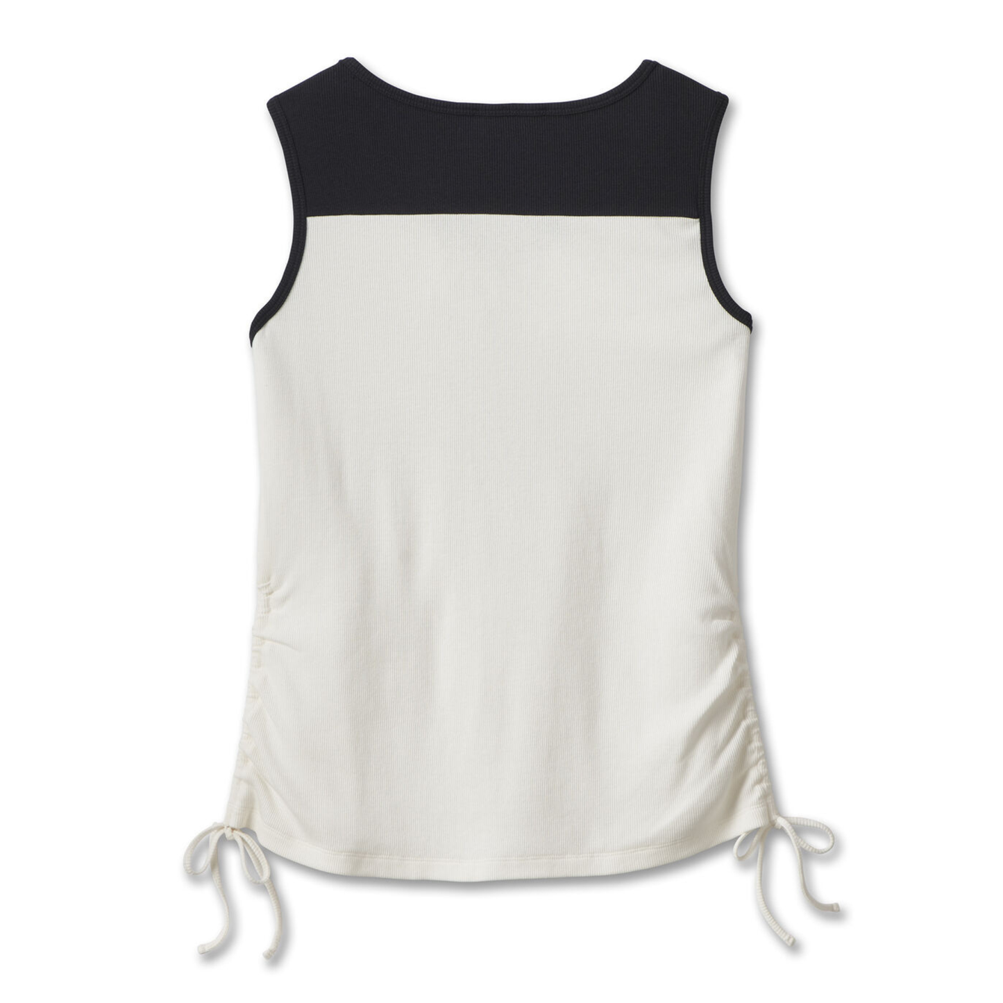 Harley-Davidson® Women's Race Her Sleeveless Knit Top - Colorblocked - Cloud Dancer