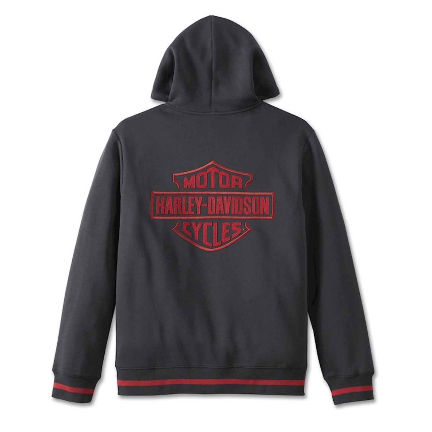 Harley-Davidson® Men's Bar & Shield United Zip-Up Hoodie - Black Beauty