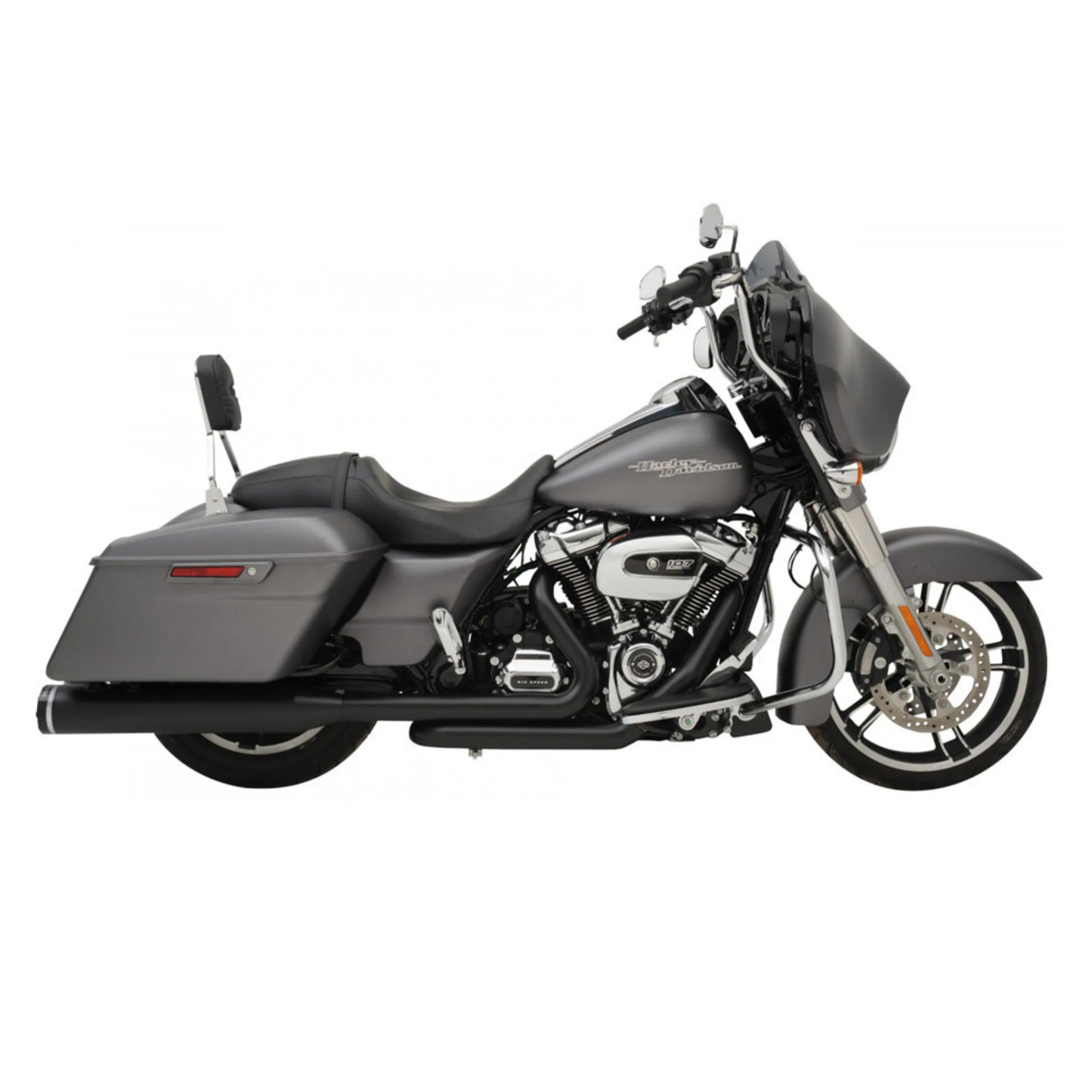 Khrome Werks - Dominator 2-Into-2 Dual Exhaust – Black Headers With Black 4.5in. Mufflers. Fits Touring 2017up