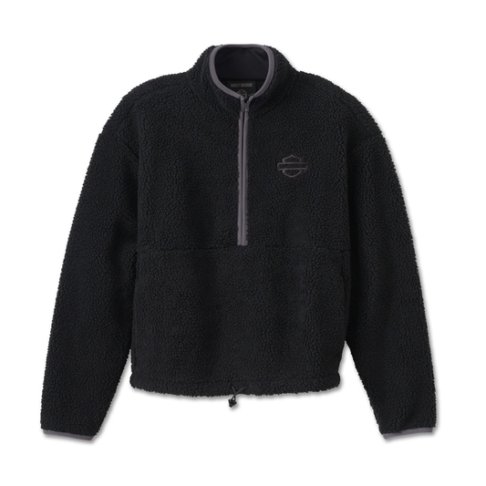 Harley-Davidson® Womens Harley-Davidson Sherpa 1/4 Zip - Harley Black