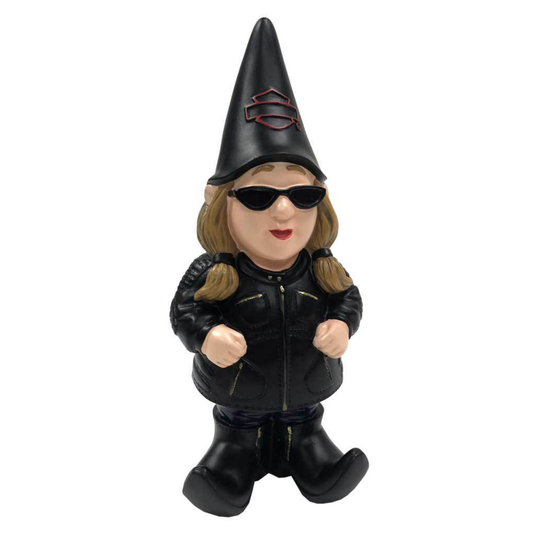 Harley-Davidson® Female Biker Themed Garden Gnome