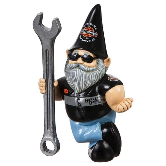 Harley-Davidson® Mechanic Man Polystone Garden Gnome