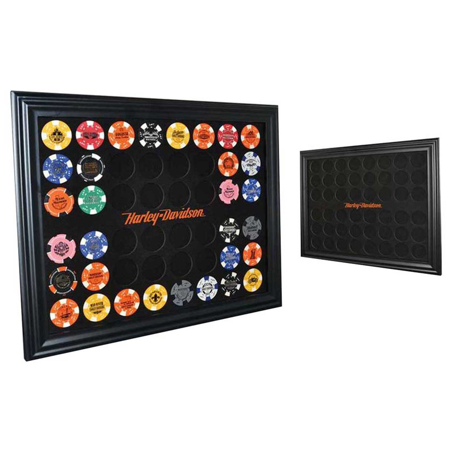 Harley-Davidson® Poker Chip Collectors Frame - Holds 48 Chips
