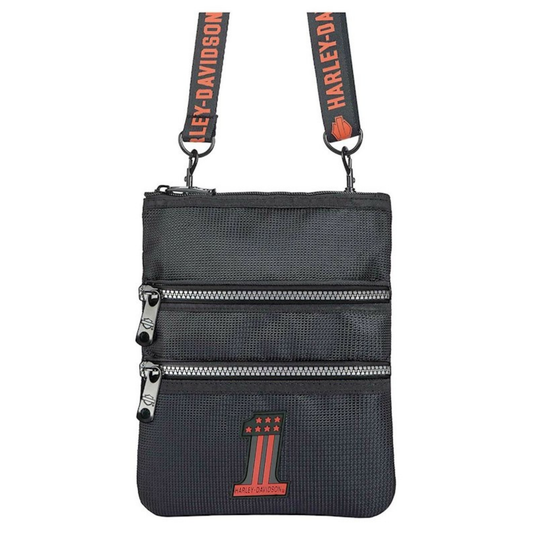 Harley-Davidson® Women's Rubber #1 Logo Crossbody Sling Purse