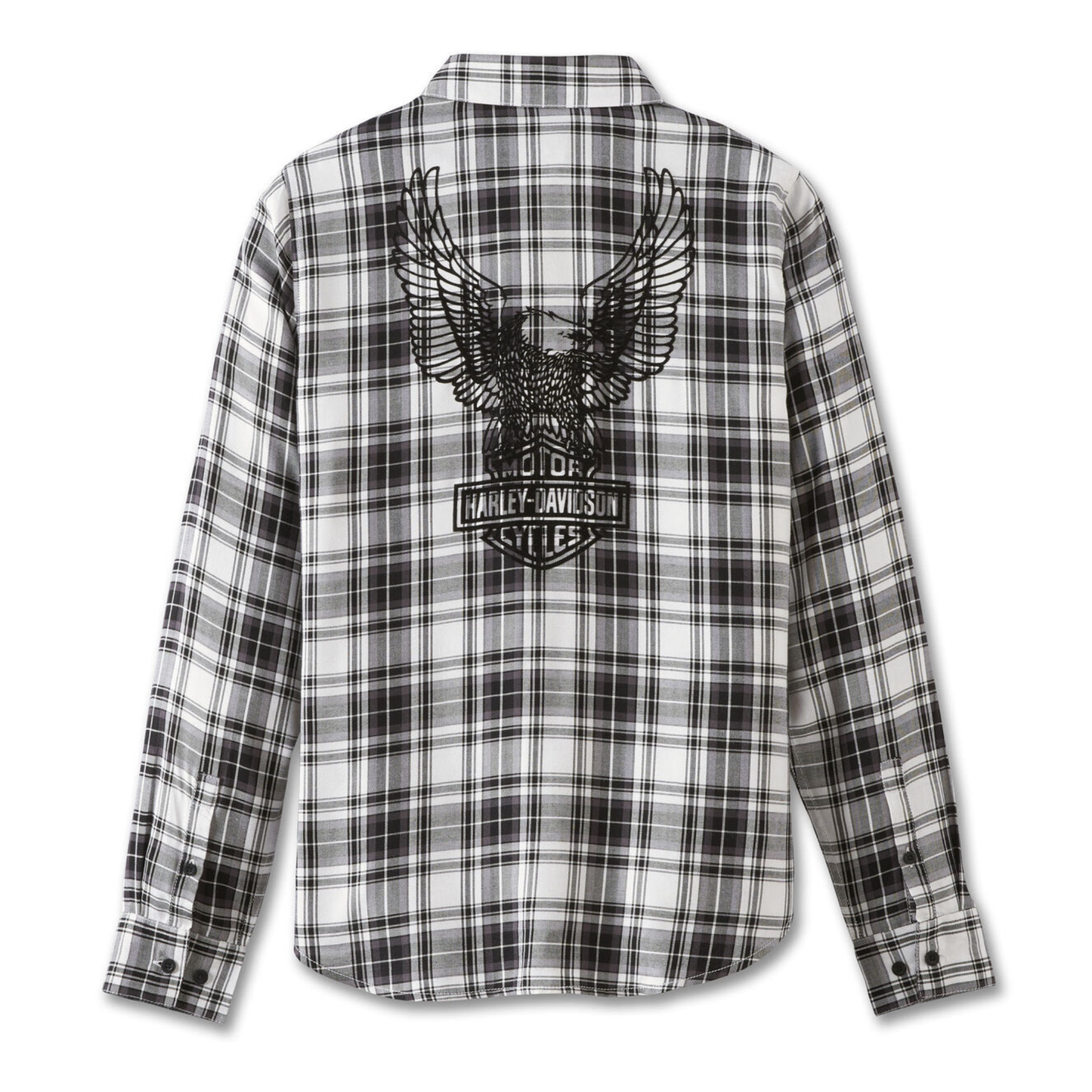 Harley-Davidson® Women's Classic Eagle Plaid Shirt - YD Plaid - Black Beauty