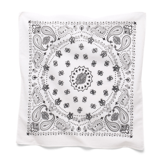Harley-Davidson® American Heritage Oversized Bandana - Bright White