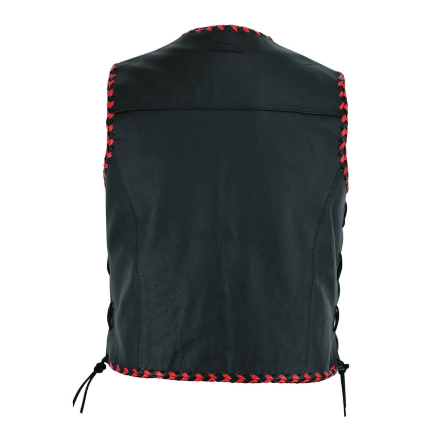 Johnny Reb Springbrook Leather Vest - Red/Black