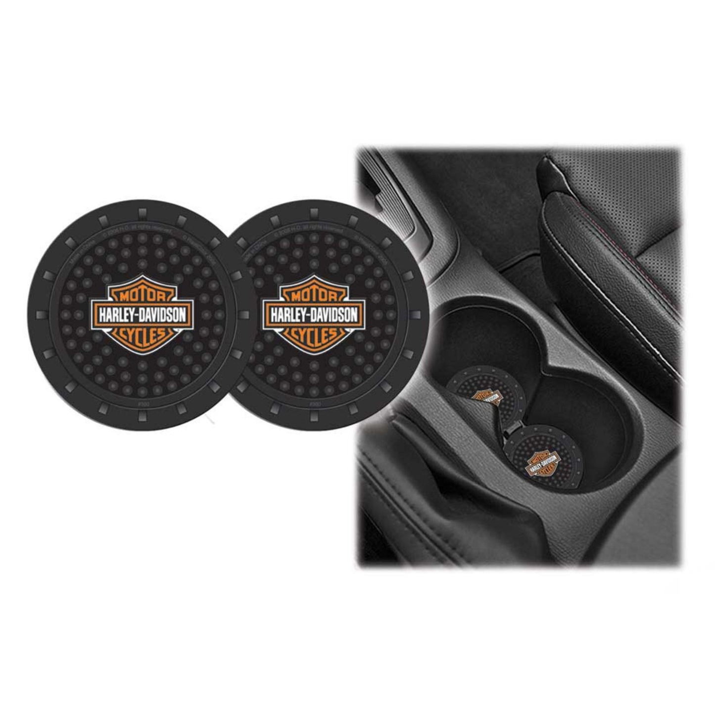 Harley-Davidson® Bar & Shield Car Drink Holder Coaster - Set Of 2