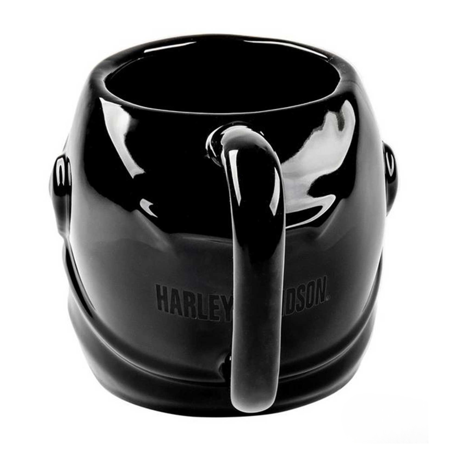 Harley-Davidson® 24 oz. Sculpted Helmet Ceramic Coffee Mug - Gloss Black