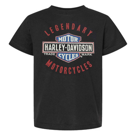 Harley-Davidson® Boys' Legendary Bar & Shield Short Sleeve Tee - Black